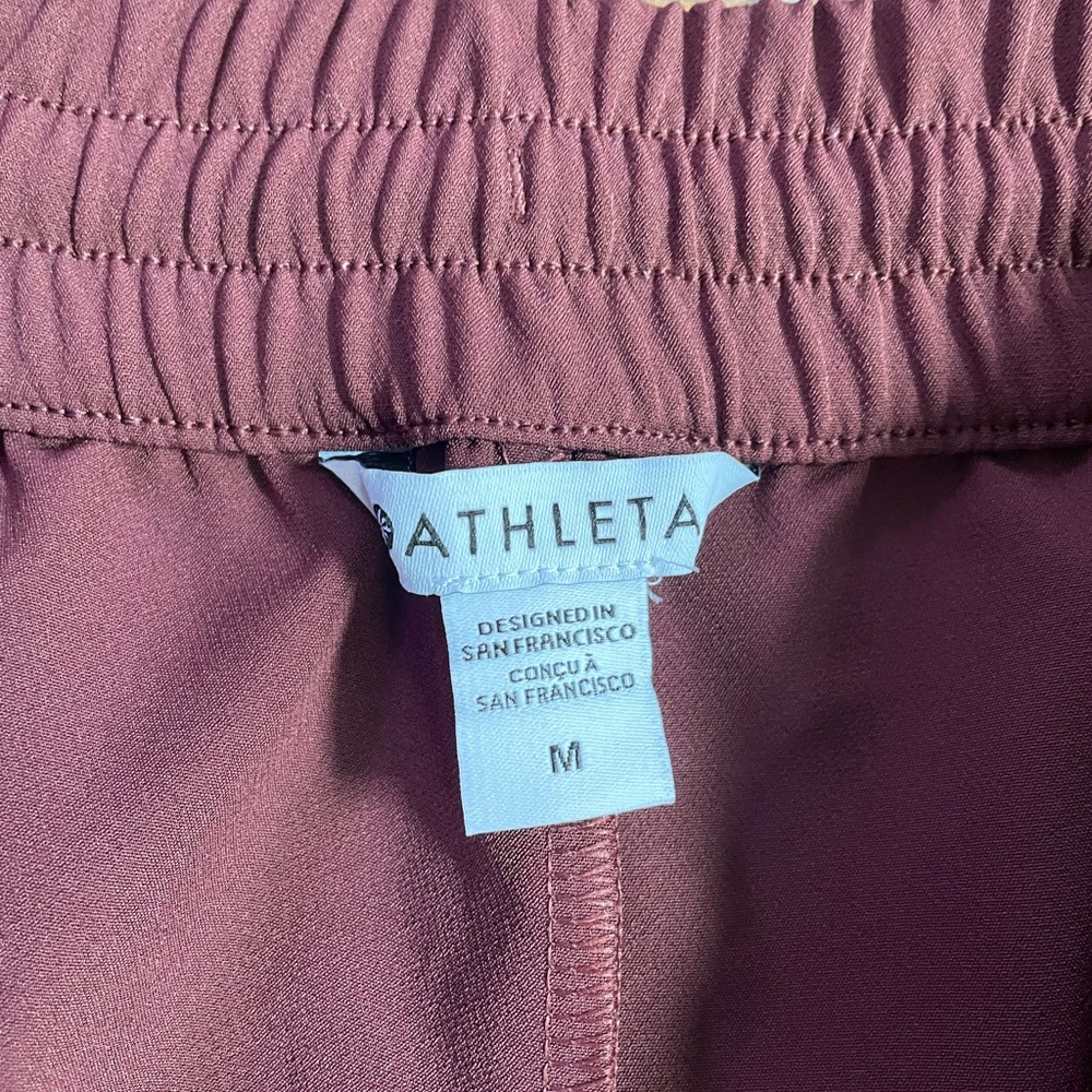 Athleta Endeavor High Rise Relaxed Pant Cherrywood Wide Leg - Sz Med ๐๐ - Picture 12 of 14